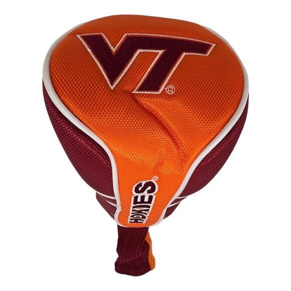 Virginia Tech Hokies Golf Club Head Cover Knit Sock #1 Driver VT College Team - Picture 4 of 7
